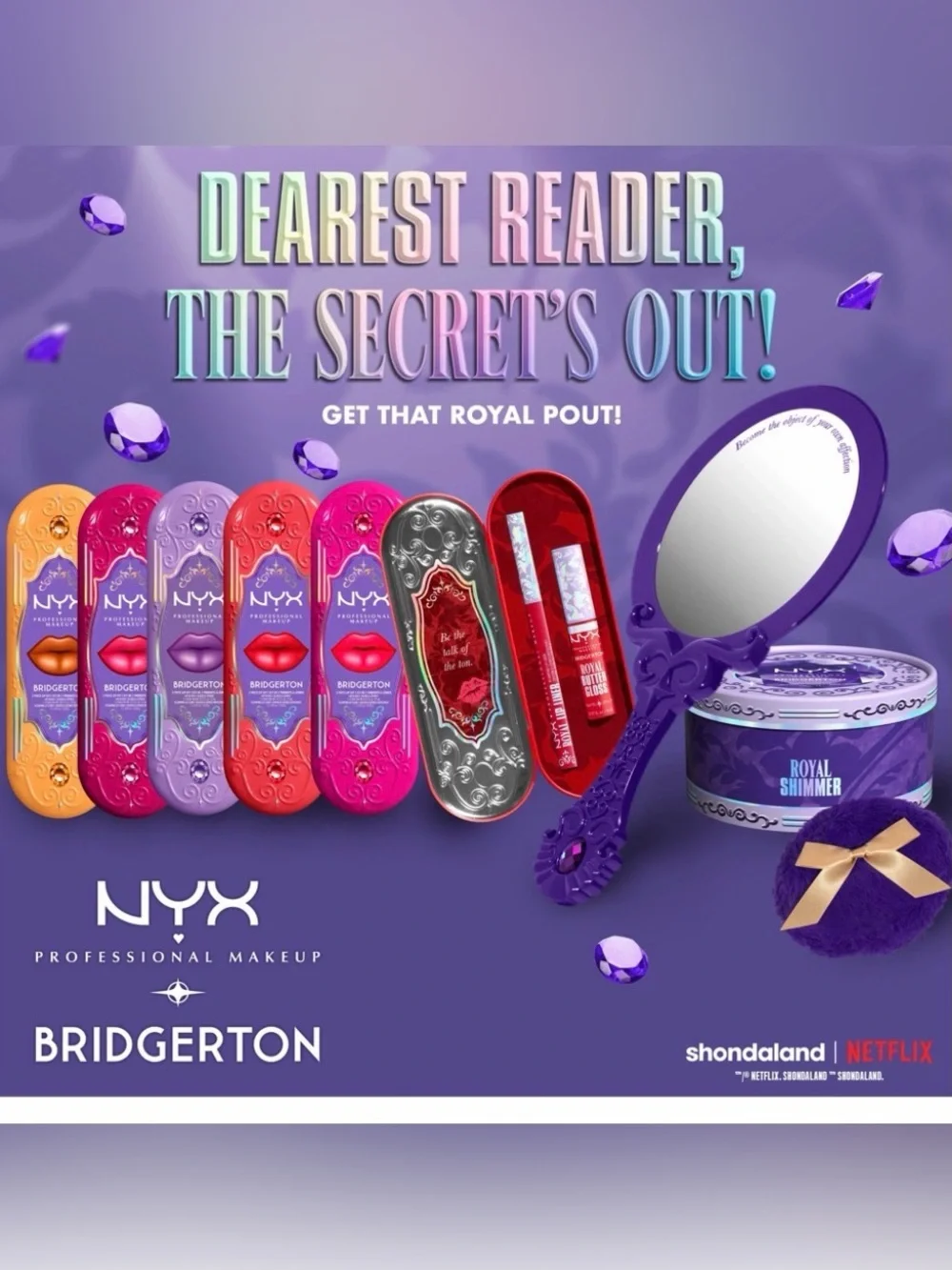 NYX Bridgerton Royal Treasures Lip Kit - Amethyst Amour (Amethyst Purple)